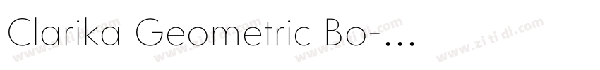 Clarika Geometric Bo字体转换